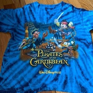 Extremely RARE kid vintage tie dye Disney world  Mickey Pirates of the Caribbean